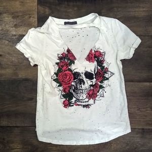 Distressed Skull Tee
